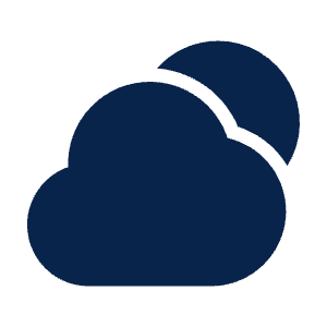 Sun Cloudy Fill Icon from Mingcute Fill Set