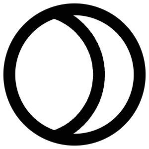 Sun Moon Icon from Atlas Line Set