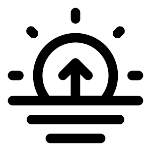 Sunrise Icon from Solar Linear Set