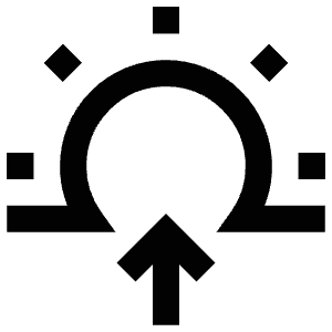 Sunrise Arrow Up Icon from Atlas Line Set