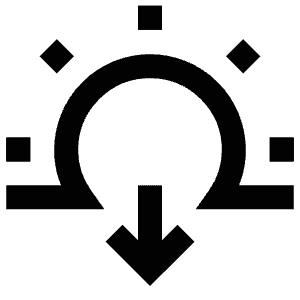 Sunset Arrow Down Icon from Atlas Line Set