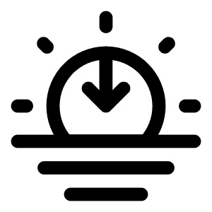 Sunset Icon from Solar Linear Set