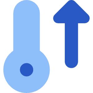 Thermometer Increase Icon from Core Flat Set