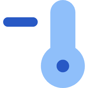 Thermometer Negative Icon from Core Flat Set