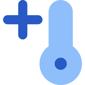 Thermometer Positive Icon from Core Flat Set