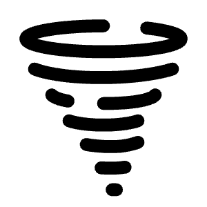 Tornado Icon from Solar Bold Set