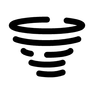 Tornado Small Icon from Solar Linear Set