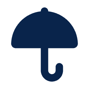 Umbrella Fill Icon from Mingcute Fill Set