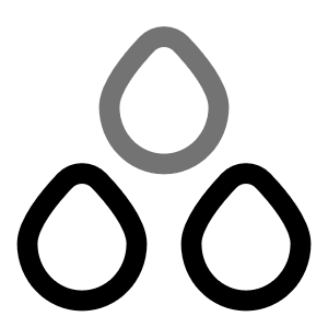 Waterdrops Icon from Solar Line Duotone Set