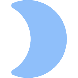 Waxing Cresent Moon Icon from Core Flat Set