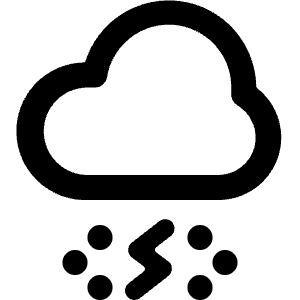 Weather Cloud Snow Thunder Icon from Ultimate Bold - Free Set