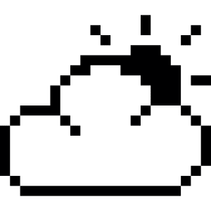 Weather Cloud Sun Fine Icon from Pixel - Free Set