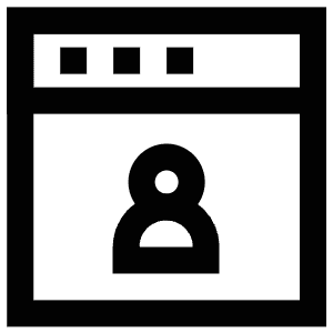 Account Website Icon from Atlas Line Set