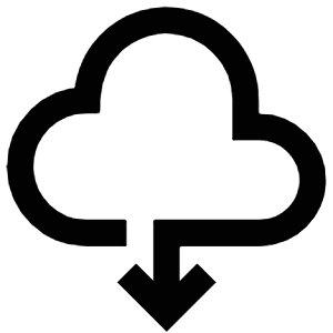 Arrow Down Cloud Icon from Atlas Line Set