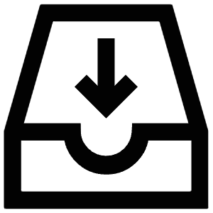 Arrow Down Papertray Icon from Atlas Line Set