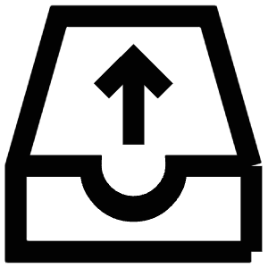 Arrow Up Papertray Icon from Atlas Line Set