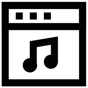 Audio Website Icon from Atlas Line Set