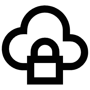 Cloud Lock Icon from Atlas Line Set