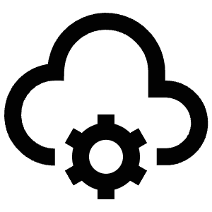 Cloud Settings Icon from Atlas Line Set