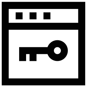 Key Website Icon from Atlas Line Set