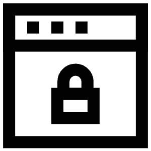 Lock Website Icon from Atlas Line Set