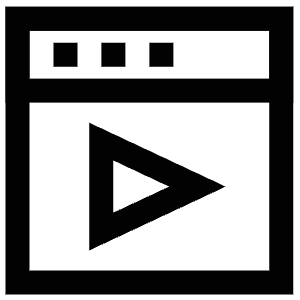 Video Player Website Icon from Atlas Line Set