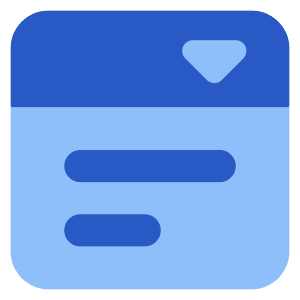 Drop Down List Icon from Core Flat Set