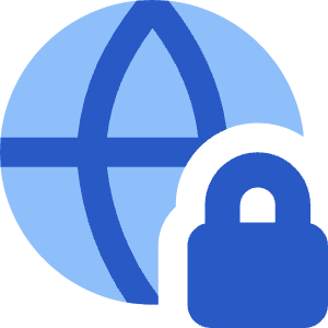 Globe Browser Vpn Lock Icon from Core Flat Set