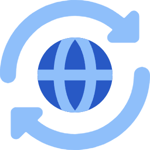Globe Network Sync Icon from Core Flat Set