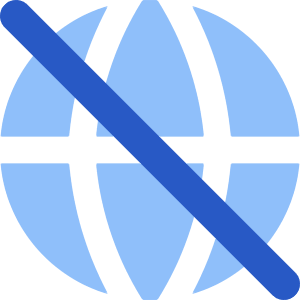 Globe Public Access Off Icon from Core Flat Set