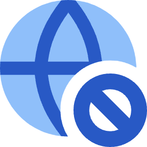 Globe Website Block Icon from Core Flat Set