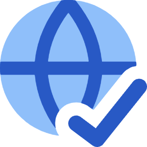 Globe Website Check Icon from Core Flat Set