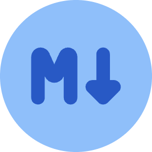 Markdown Circle Programming Icon from Core Flat Set