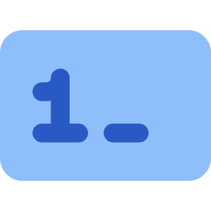 Number Field Icon from Core Flat Set