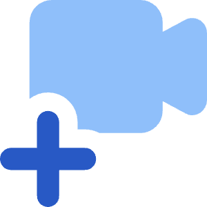 Webcam Video Call Add Plus Icon from Core Flat Set