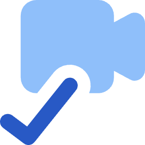 Webcam Video Call Check Icon from Core Flat Set