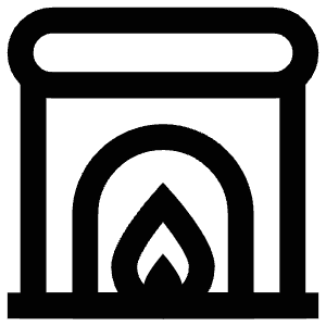 Fireplace Heating Icon from Atlas Line Set