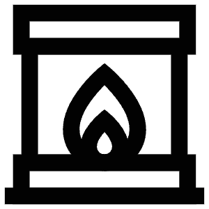 Livingroom Fireplace Icon from Atlas Line Set