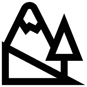 Mountain Side Icon from Atlas Line Set