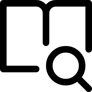 Definition Search Book Icon from Core Line - Free Set