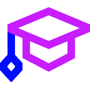 Graduation Cap Icon from Sharp Neon - Free Set