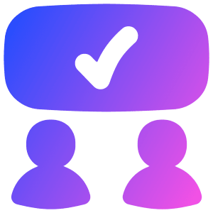 Group Meeting Approval Icon from Flex Gradient - Free Set