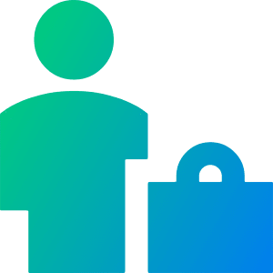 Office Worker Icon from Sharp Gradient- Free Set
