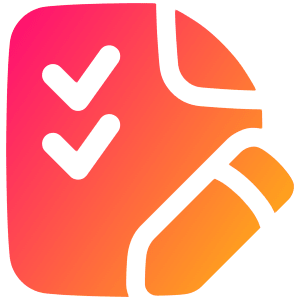 Task List Edit Icon from Plump Gradient - Free Set