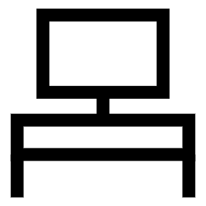 Workspace Desk Icon from Sharp Line - Free Set