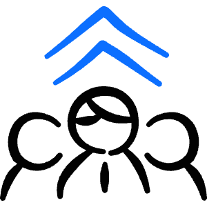 Business Management Team Up Icon from Freehand Duotone - Free Set