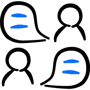 Collaboration Team Chat Icon from Freehand Duotone - Free Set