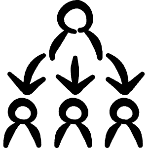 Human Resources Hierarchy Icon from Freehand Line - Free Set