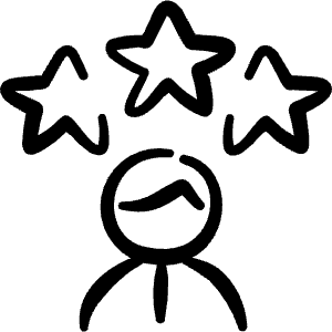 Human Resources Rating Man Icon from Freehand Line - Free Set