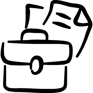 Job Briefcase Document Icon from Freehand - Free Set